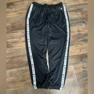 Vintage Champion Black and White Elastic Waist Pants